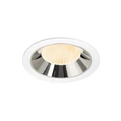 Plafondinbouwarmatuur NUMINOS® XL geschikt voor beeldschermwerkstations IP20, chroom, wit dimbaar