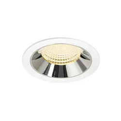 Plafondinbouwarmatuur NUMINOS® XL geschikt voor beeldschermwerkstations IP20, chroom, wit dimbaar