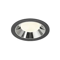 ceiling recessed luminaire NUMINOS® XL suitable for VDU workstation IP20, chrome, black dimmable