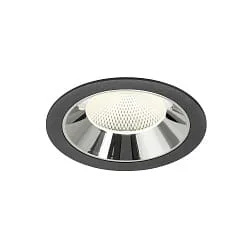 ceiling recessed luminaire NUMINOS® XL suitable for VDU workstation IP20, chrome, black dimmable