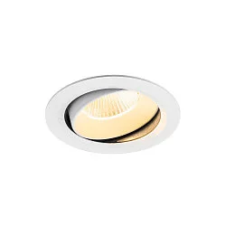 Plafondinbouwarmatuur NUMINOS® MOVE XL rond, geschikt voor beeldschermwerkstations IP20, wit, gelakt dimbaar