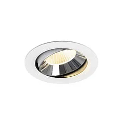 Plafondinbouwarmatuur NUMINOS® MOVE XL draaibaar, geschikt voor beeldschermwerkstations IP20, chroom, wit dimbaar