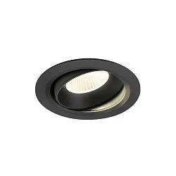 Plafondinbouwarmatuur NUMINOS® MOVE XL rond, geschikt voor beeldschermwerkstations IP20, zwart, gelakt dimbaar
