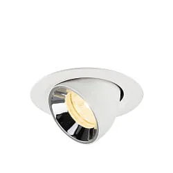 Inbouwspot NUMINOS® GIMBLE XS draaibaar, geschikt voor beeldschermwerkstations IP20, chroom, wit dimbaar