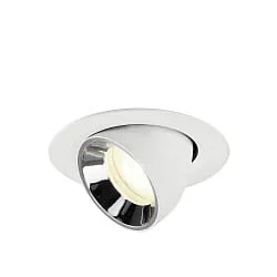 Inbouwspot NUMINOS® GIMBLE XS draaibaar, geschikt voor beeldschermwerkstations IP20, chroom, wit dimbaar