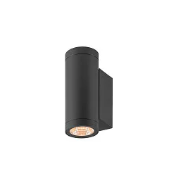outdoor wall luminaire HELIA PRO S UP/DOWN up / down, cylindrical, DALI controllable, impact resistant IP65, anthracite