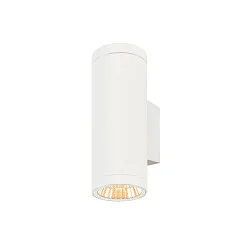 Wandarmatuur voor buitenshuis HELIA PRO L UP/DOWN up / down, cilindrisch, DALI aanstuurbaar, slagvast IP65, wit, gelakt dimbaar
