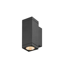 outdoor wall luminaire THEO PRO S UP/DOWN small, square, DALI controllable, sea-air resistant IP65, anthracite