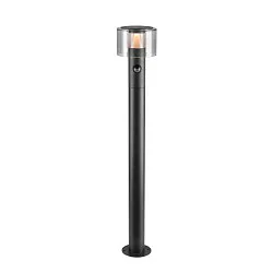 Staande armatuur voor buiten TAHA II 90 met Sensor, CCT Switch, schakelbaar IP54, zwart, gelakt 