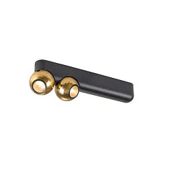 Wand- en plafondarmatuur DYSKO IP20, goud, zwart, gelakt dimbaar
