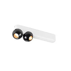 Wand- en plafondarmatuur DYSKO IP20, zwart, wit, gelakt dimbaar