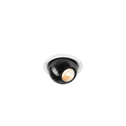 Plafondinbouwarmatuur DYSKO rond IP20, zwart, wit dimbaar