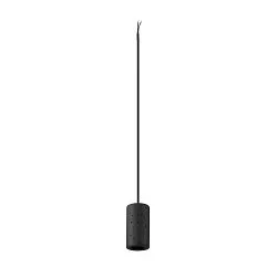 Pendelarmatuur FITU PD STONE E27 IP20, zwart dimbaar