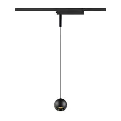 1-fase pendelarmatuur LIGHT EYE® 2.0 down, schakelbaar, baalvormig IP20, zwart mat 