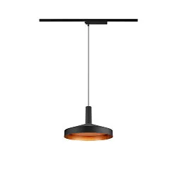 1-fase pendelarmatuur LALU® SET TETRA 24 met lampenkap, CCT Switch, set van 1 IP20, zwart dimbaar