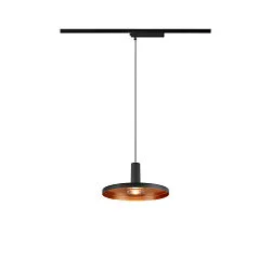 1-fase pendelarmatuur LALU® SET PLATE 22 met lampenkap, CCT Switch, set van 1 IP20, zwart dimbaar