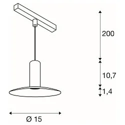 Pendelarmatuur LALU® SET ELYPSE IP20, zwart dimbaar