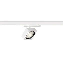 3-fase Spot EURO CUBE 2 L PHASE plat, vierkant, UGR < 19, cardanisch IP20, zwart, wit dimbaar