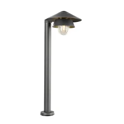 Paallamp SEJERO 90 POLE met Lampenkap, met Lamphouder E27 IP65, antraciet