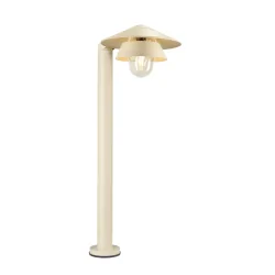 Paallamp SEJERO 90 POLE met Lampenkap, met Lamphouder E27 IP65, beige