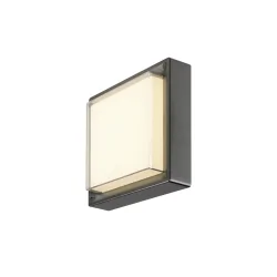 Wandarmatuur voor buitenshuis AINOS SLIDE WL PHASE CCT hoekig, CCT Switch IP65, zwart dimbaar