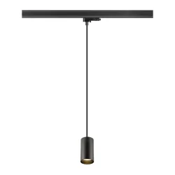 3-fase Pendelarmatuur PENDELLEUCHTE ENOLA 2.0 M 3PH PD SINGLE QPAR51 1-vlams, met Adapter, met Lamphouder GU10 IP20, zwart