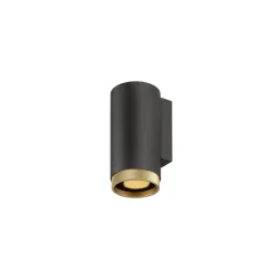 Wandarmatuur GRIP! L WL UP OR DOWN 1-vlams, direct GU10 IP20, goud, zwart
