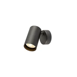 Wand- en plafondarmatuur ENOLA 2.0 M CW SINGLE QPAR51 ROUND 1-vlams, rond, met Lamphouder GU10 IP20, zwart