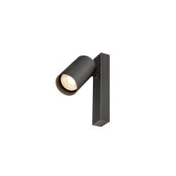 Wand- en plafondarmatuur ENOLA 2.0 M CW SINGLE QPAR51 SQUARE 1-vlams, hoekig, met Lamphouder GU10 IP20, zwart
