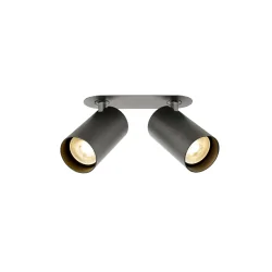 halfverzonken spot ENOLA 2.0 M RL DOUBLE GU10 QPAR51 2-vlams, met Lamphouder GU10 IP20, zwart