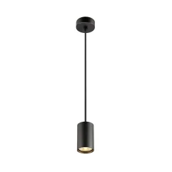 pendant luminaire PENDELLEUCHTE ENOLA 2.0 M PD SINGLE GU10 QPAR51 1 flame, with lamp socket, with canopy GU10 IP20, black