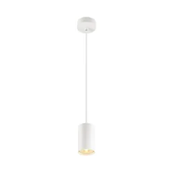 pendant luminaire PENDELLEUCHTE ENOLA 2.0 M PD SINGLE GU10 QPAR51 1 flame, with lamp socket, with canopy GU10 IP20, white