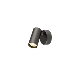 Wand- en plafondarmatuur ENOLA 2.0 S CW SINGLE PAR11 rund 1-vlams, rond, met Lamphouder GU10 IP20, zwart