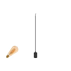 pendant luminaire FITU PD SET RIBBED set of 1, with lamp socket, with canopy, fluted E27 IP20, gold dimmable