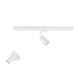 3-phase spot PURI 2.0 TUBE 3PH SET  set of 1, with lamp socket GU10 IP20, white dimmable
