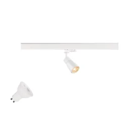 3-phase spot PURI 2.0 DOME 3PH SET set of 1, with lamp socket GU10 IP20, white dimmable