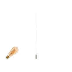 3-fase Pendelarmatuur FITU PD 3PH SET Set van 1, met Adapter, met Lamphouder E27 IP20, wit dimbaar
