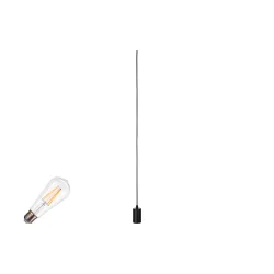3-fase Pendelarmatuur FITU PD 3PH SET ST64 Set van 1, met Lamphouder E27 IP20, zwart dimbaar