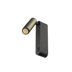wall recessed luminaire GRIP! S WL ON-OFF with switch, adjustable IP20, bronze, black 