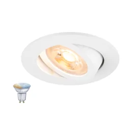 recessed spotlight NEW TRIA® 68 SMART SET GU10 TW round, set of 1, tunable white GU10 IP20, white dimmable