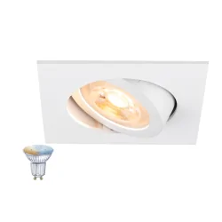 recessed spotlight NEW TRIA® 68 SMART SET GU10 square, set of 1 GU10 IP20, white dimmable