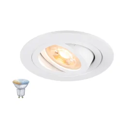 recessed spotlight NEW TRIA® 75 SMART SET GU10 TW round, set of 1, tunable white GU10 IP20, white dimmable