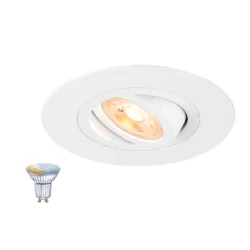 recessed spotlight NEW TRIA® 75 XL SMART SET GU10 round, set of 1 GU10 IP20, white dimmable