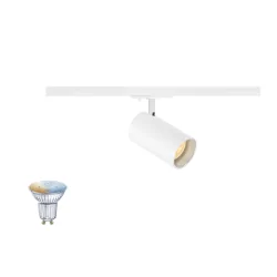 1-fase Spot ASTO TUBE SMART SET 1PH GU10 TW Set van 1, Tunable White, met Lamphouder GU10 IP20, wit dimbaar