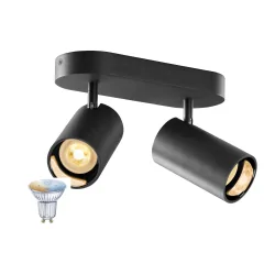 Wand- en plafondarmatuur ASTO TUBE SMART SET CW DOUBLE GU10 Set van 1, Tunable White, ZigBee aanstuurbaar