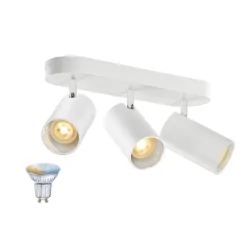 Wand- en plafondarmatuur ASTO TUBE SMART SET CW triple GU10 Set van 1 GU10 IP20, wit dimbaar