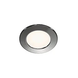 Inbouwarmatuur DL 126 LED rond, chroom 3W 150lm 3000K 90° 90° CRI 80