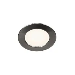 Inbouwarmatuur DL 126 LED rond, metaal geborsteld 2,8W 3000K 90° 90° CRI >80