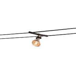 COSMIC, Lamp holder for TENSEO low-voltage wire system, QR-C51, swiveling, 2 items, black