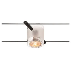 COMET, Wire luminaire for TENSEO low-voltage wire system, QR-C51, partly satinated glass, chrome